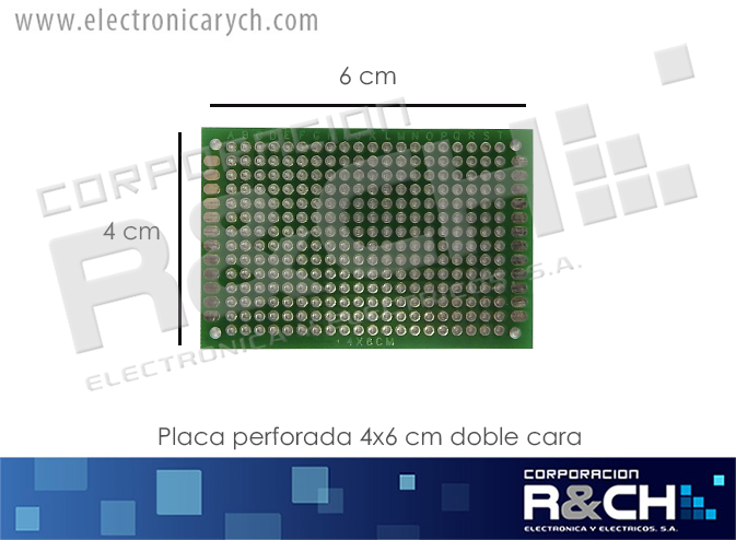 PC-0354 placa perforada 4x6 cm doble cara