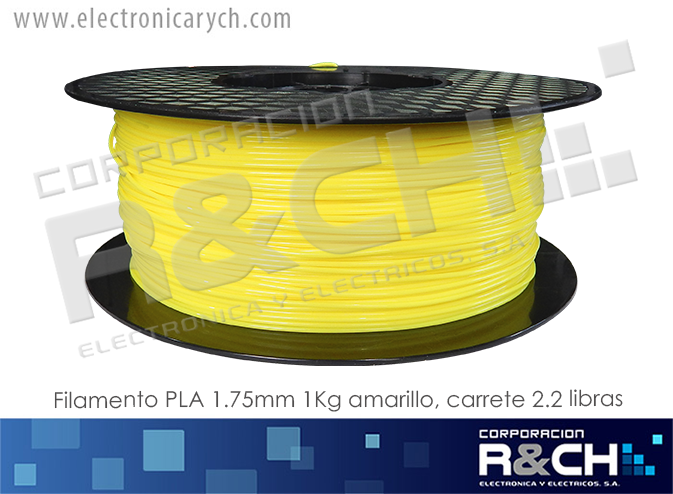 FE-302A filamento PLA 1.75mm 1Kg amarillo, carrete 2.2 libras