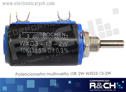 [PT-WXD3-13-2W] PT-WXD3-13-2W Potenciometro Multivuelta 10K 2W WXD3-13-2W