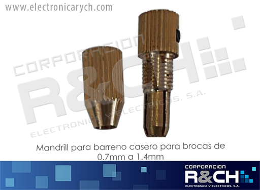 [BC-123] BC-123 mandrill para barreno casero para brocas de 0.7mm a 1.4mm