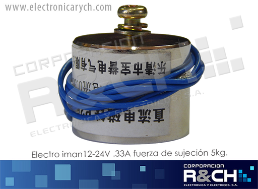 [P20-15] P20-15 electro iman 12V fuerza de sujecion 3kg. solenoide