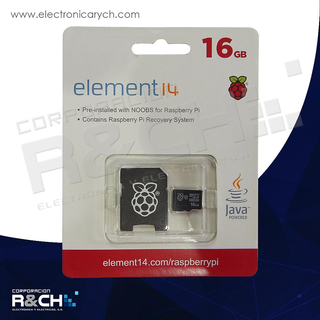 SDC10-16GB micro SD 16Gb clase 10 para raspberry Pi