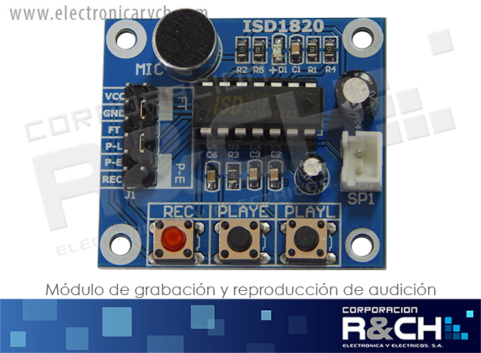 MD-ISD1820 modulo de grabación y reproducción de audio