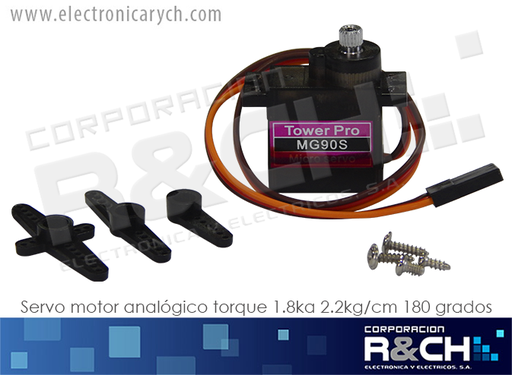 [MT-MG90S-180] MT-MG90S-180 servo motor  analogico torque 1.8ka 2.2kg/cm 180 grados
