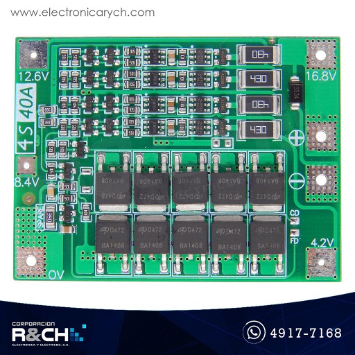 [MD-18650-4] MD-18650-4 Módulo protector de batería 18650 4S 40A