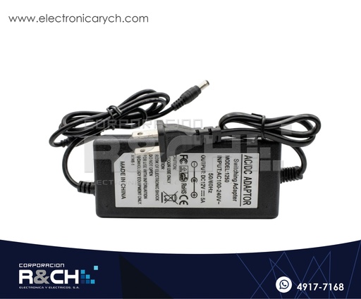 [AD-1250] AD-1250 adaptador 100-240VAC a 12VDC 5A max