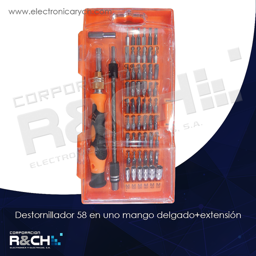 [HM-8125] HM-8125 destornillador 58 en uno mango delgado+extension
