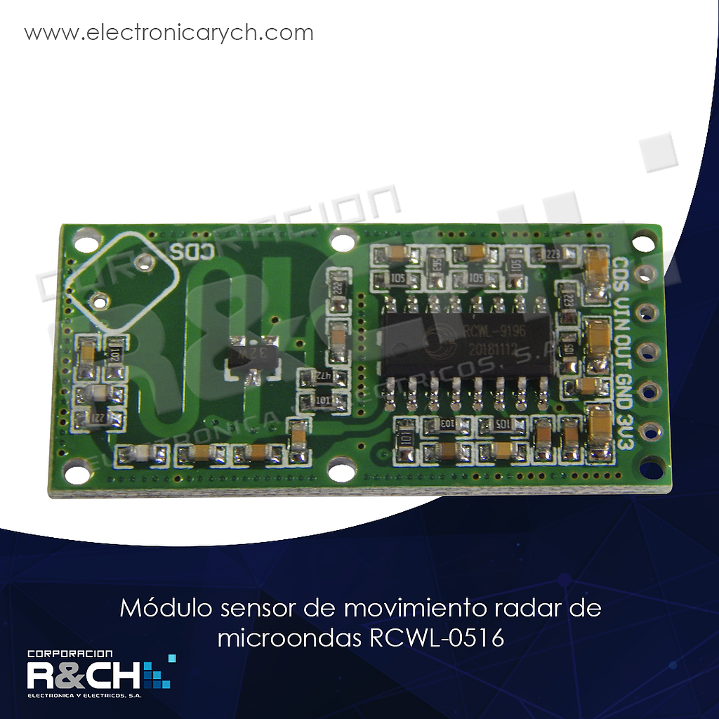 MD-RCWL0516 módulo sensor de movimiento radar  de microondas RCWL-0516