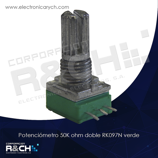 [PT-50K97N] PT-50K97N potenciometro 50K ohm RK097N verde