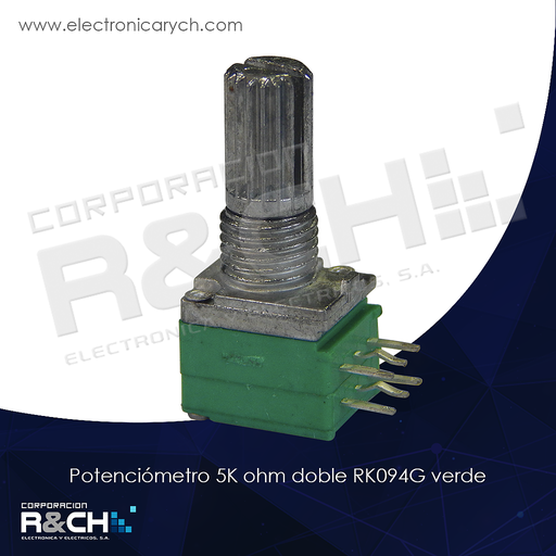 [PT-5K97G] PT-5K97G potenciometro 5K ohm doble RK097G verde