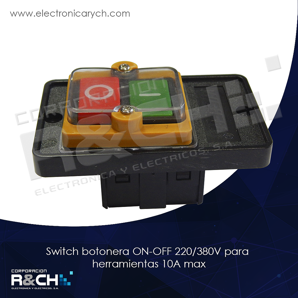 SW-KAO-5M switch botonera ON-OFF 220/380V para herramientas 10A max