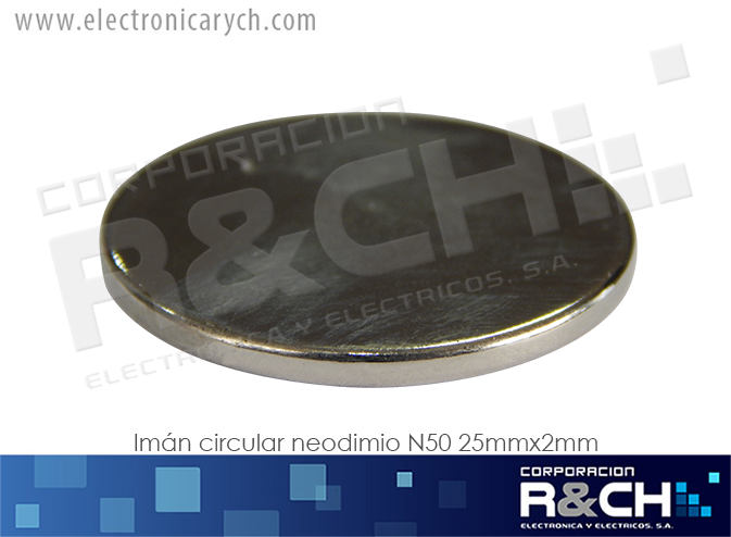 IM-C25X2 iman circular neodimio N50 20mmx2mm