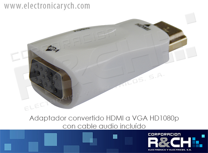 AD-600 adaptador convertido HDMI a VGA HD1080p con cable audio incluido