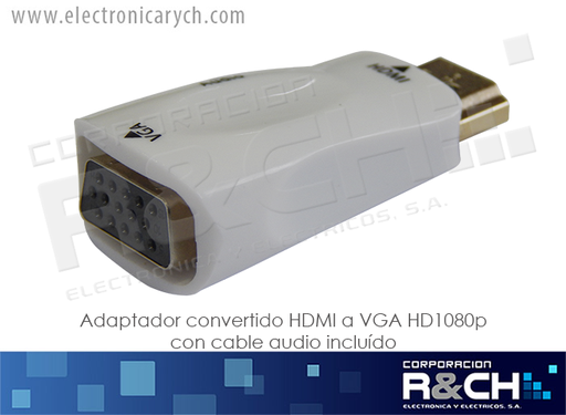 [AD-600] AD-600 adaptador convertido HDMI a VGA HD1080p con cable audio incluido