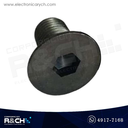[TOR-58] TOR-58 Tornillo M5 x8mm negro cabeza plana hexagonal