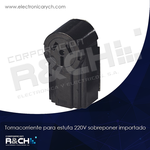 [60-E552] 60-E552 tomacorriente para estufa 220V sobreponer importado