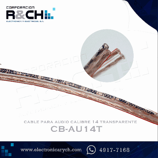 [CB-AU14T] CB-AU14T Cable Para Audio Calibre 14 Transparente