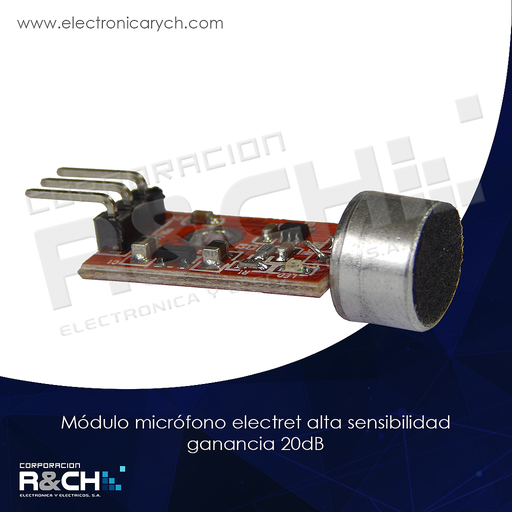 [MD-FC-109] MD-FC-109 Módulo microfono electret alta sensibilidad ganancia 20dB  MAX9812L