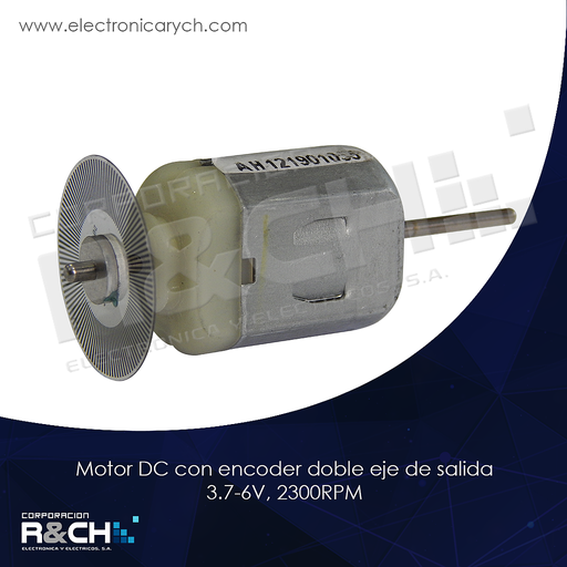 [MT-E130] MT-E130 motor DC con encoder doble eje de salida 3.7-6V, 2300RPM
