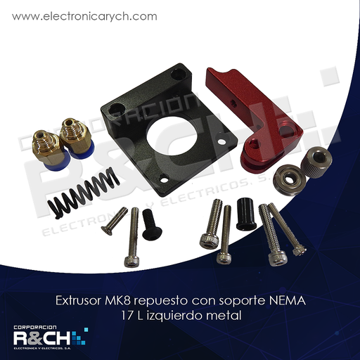 [IP-3D704] IP-3D704 extrusor MK8 repuesto con soporte NEMA 17 L izquierdo metal