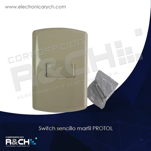 [BT-1100] BT-1100 switch sencillo marfil PROTOL