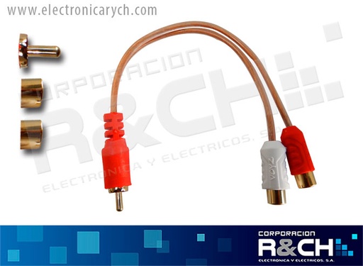 [VZ-134] VZ-134 extension RCA 1 plug a 2 jacks 22cm
