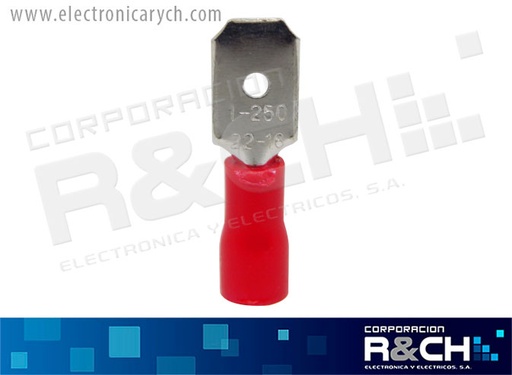 [Virtual Locations/CORPORACION R&CH, S.A.: Inventory adjustment] TM-33 terminal macho roja calibre 16-22