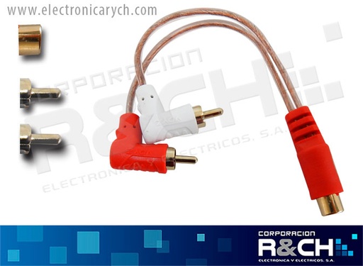 [VZ-135] VZ-135 extension RCA 2 plug a 1 jack RCA 18 cm