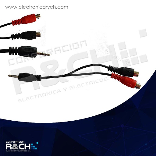 [M-211] M-211 extension plug 3.5mm estereo audio 2 canales a RCA jacks audio Video