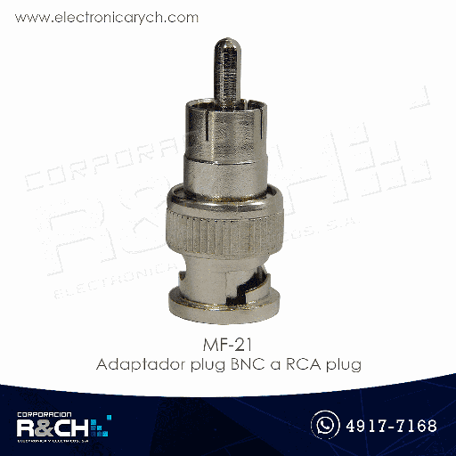[MF-21] MF-21 Adaptador plug BNC a RCA plug