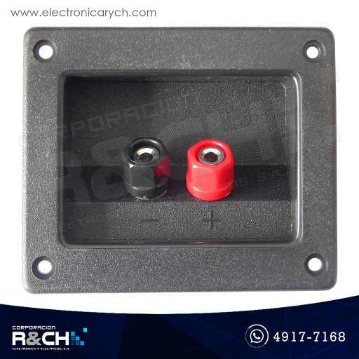 [Virtual Locations/CORPORACION R&CH, S.A.: Inventory adjustment] NB-514 Terminal doble para bocina cuadrada para plug banana 3x3x1/4"