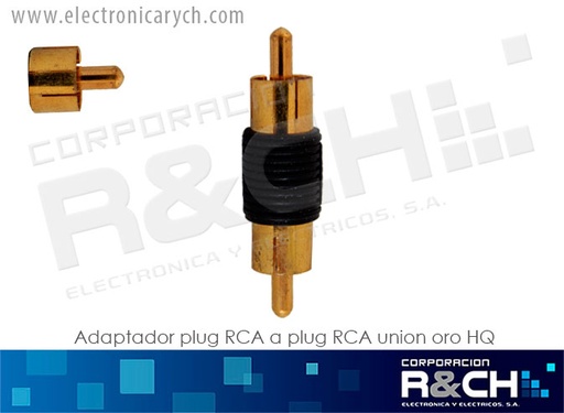 [P-120G] P-120G adaptador plug RCA a plug RCA union oro HQ