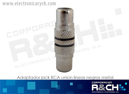 [P-127] P-127 adaptador jack RCA union lineas negras metal