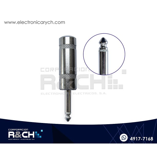 [P-190] P-190 plug mono 1/4" jumbo metal