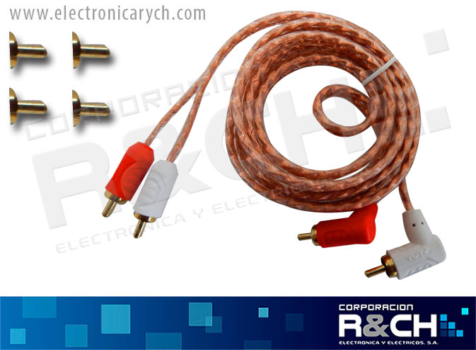 VZ-706 extension 2 plug RCA a 2 plug RCA 6 ft tipo L Voyz