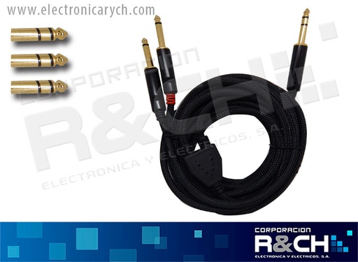 [VZ-N264-12FT] VZ-N264-12FT extension plug 1/4" stereo a 2 plug 1/4" mono VOYZ