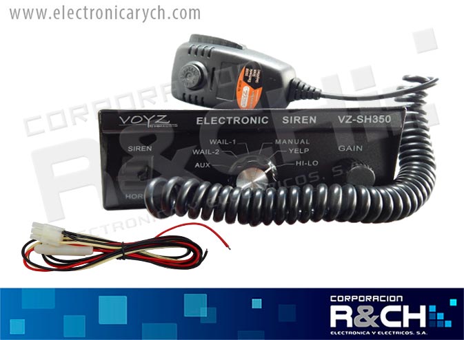 VZ-SH350 amplificador para sirena 6 tonos 8-15VDC 350W