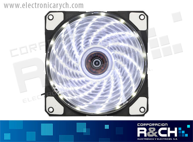 FA-65W ventilador 12VCD 120x120x25mm con LED blanco plastico