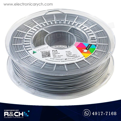 [FE-0SV0A] FE-0SV0A Filamento PLA 1.75mm 1Kg SILVER SMARTFIL