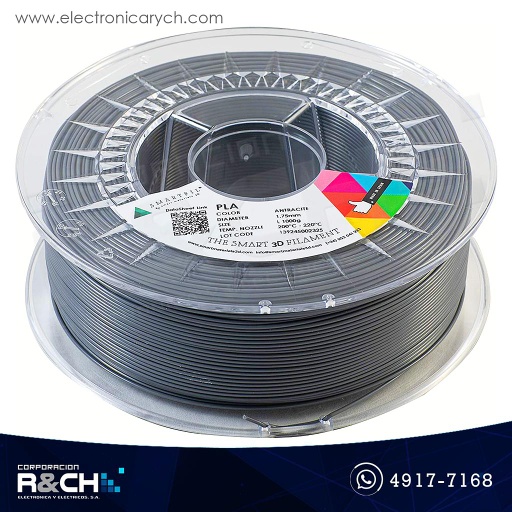 [FE-0BK0A] FE-0BK0A Filamento PLA 1.75mm 1Kg TRUE BLACK SMARTFIL