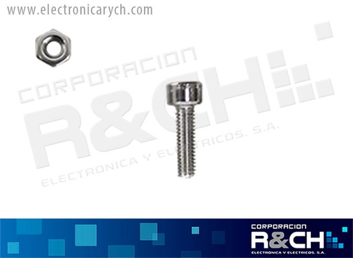 [TOR-H414] TOR-H414 tornillo M4x14mm cabeza hexagonal con tuerca