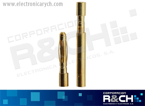 [CN-B2MF] CN-B2MF Conector tipo bala 2mm Macho y Hembra