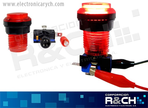 [SW-32R] SW-32R switch para video juegos rojo 32mm