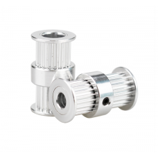 [PL-183D] PL-183D Polea GT2 Dentada doble 20d Diametro ext=16mm Diametro int=8mm banda 6mm