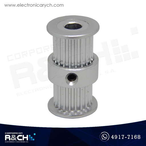 [PL-184D] PL-184D Polea GT2 Dentada doble 20d Diametro ext=16mm Diametro int=5mm banda 6mm