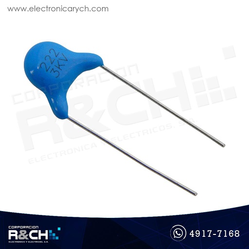 [CC-0.0022U/3K] CC-0.0022U/3K Capacitor 0.0022uF 2.2nF (222)3KV