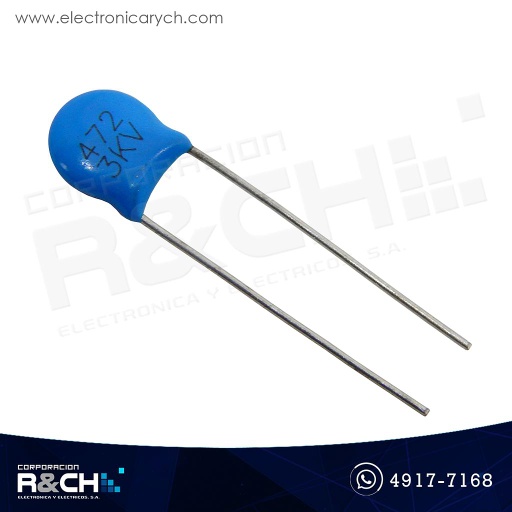 [CC-0.0047U/3K] CC-0.0047U/3K Capacitor 0.0047uF 4.7nF (472)3KV