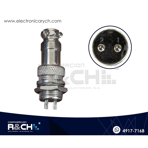 [CN-GX16-2] CN-GX16-2 Conector GX16 2 Pin Macho y Hembra