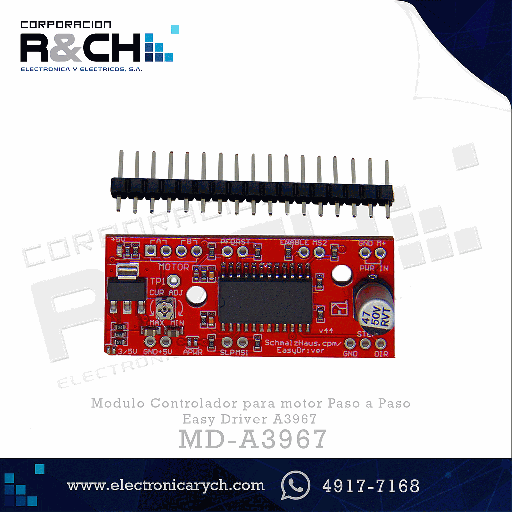 [MD-A3967] MD-A3967 Modulo Controlador para motor Paso a Paso Easy Driver A3967