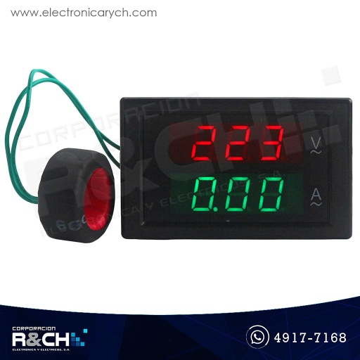 [D85-2042] D85-2042 Voltímetro y amperimetro 100A 80-300VAC